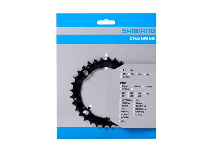 PLATO SHIMANO 32 M590-480 TRIPLE 9V. NEGRO